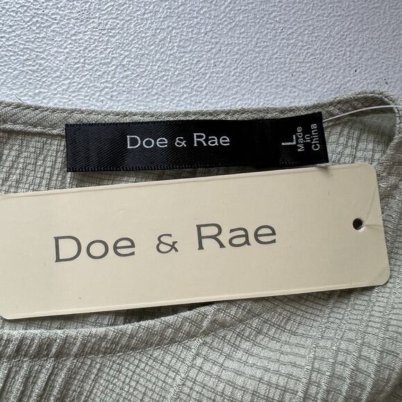 Doe & Rae Miami Mini Dress Sage Size L New With Tags - Picture 3 of 6